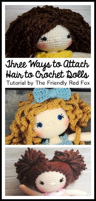 How to Attach Hair to a Crochet Doll 