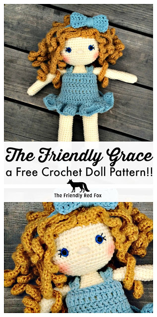 Free Crochet Doll Pattern The Friendly Grace Thefriendlyredfox Com