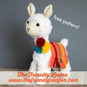 crocheted llama promo graphic