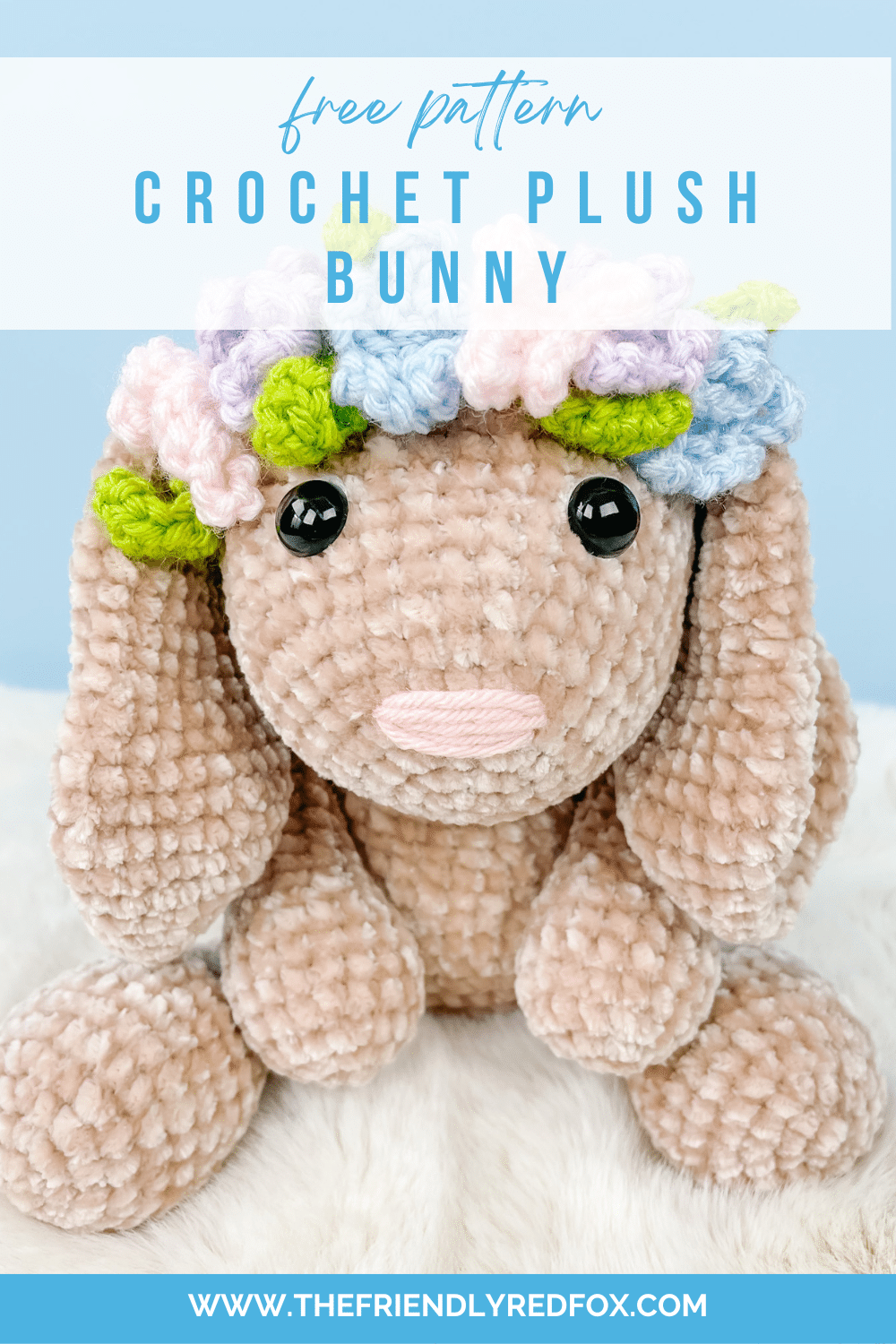 This sweet free crochet bunny rabbit pattern is so perfect to make for Easter (or any time really!) I love the floppy little ears and the simple details.