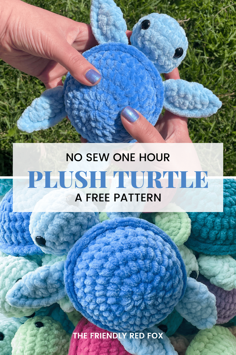 No Sew Crochet Turtle Amigurumi Plush