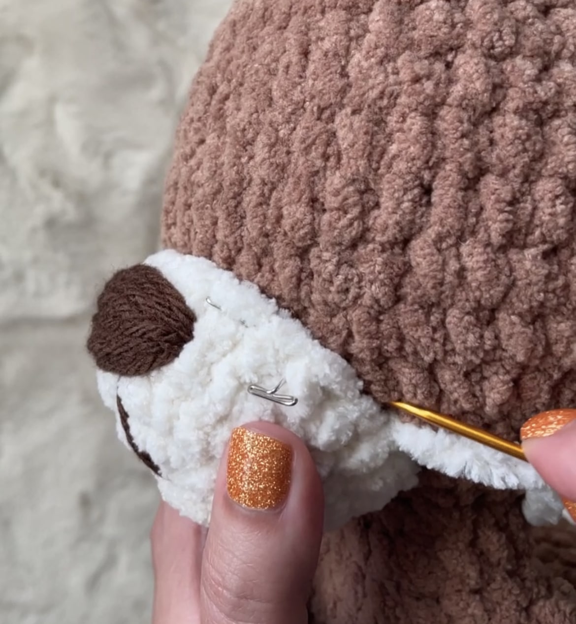 Invisible Method for Attaching Open Pieces on Amigurumi