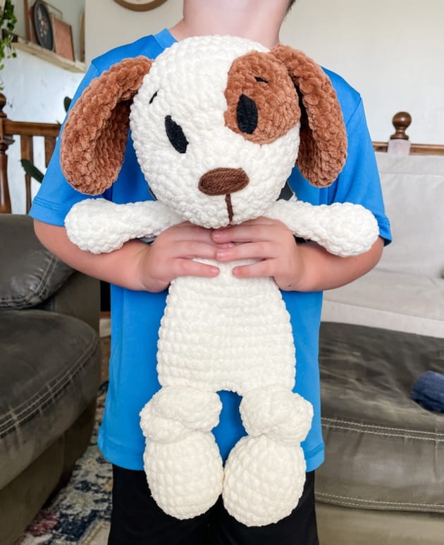 Free Crochet Puppy Snuggler Pattern Dog Lovey