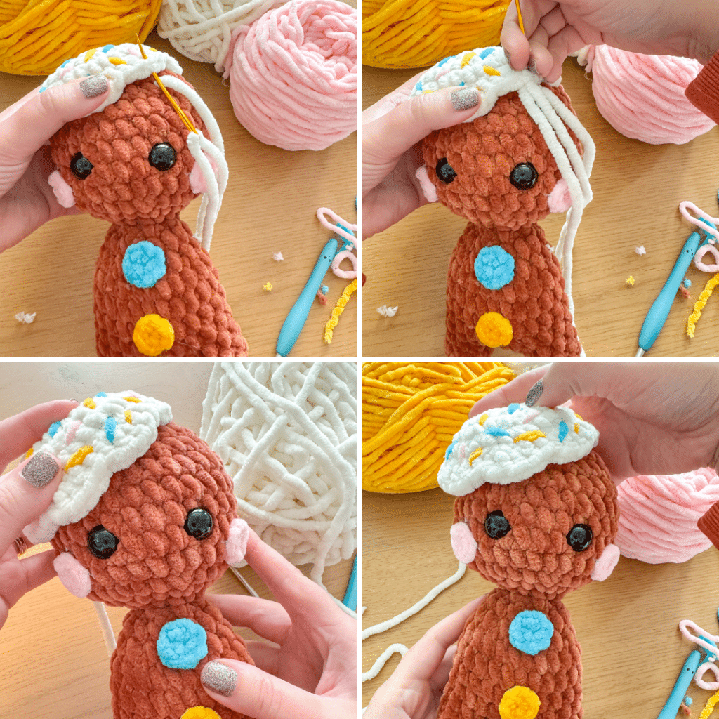 How to Attach Hair to a Crochet Doll 