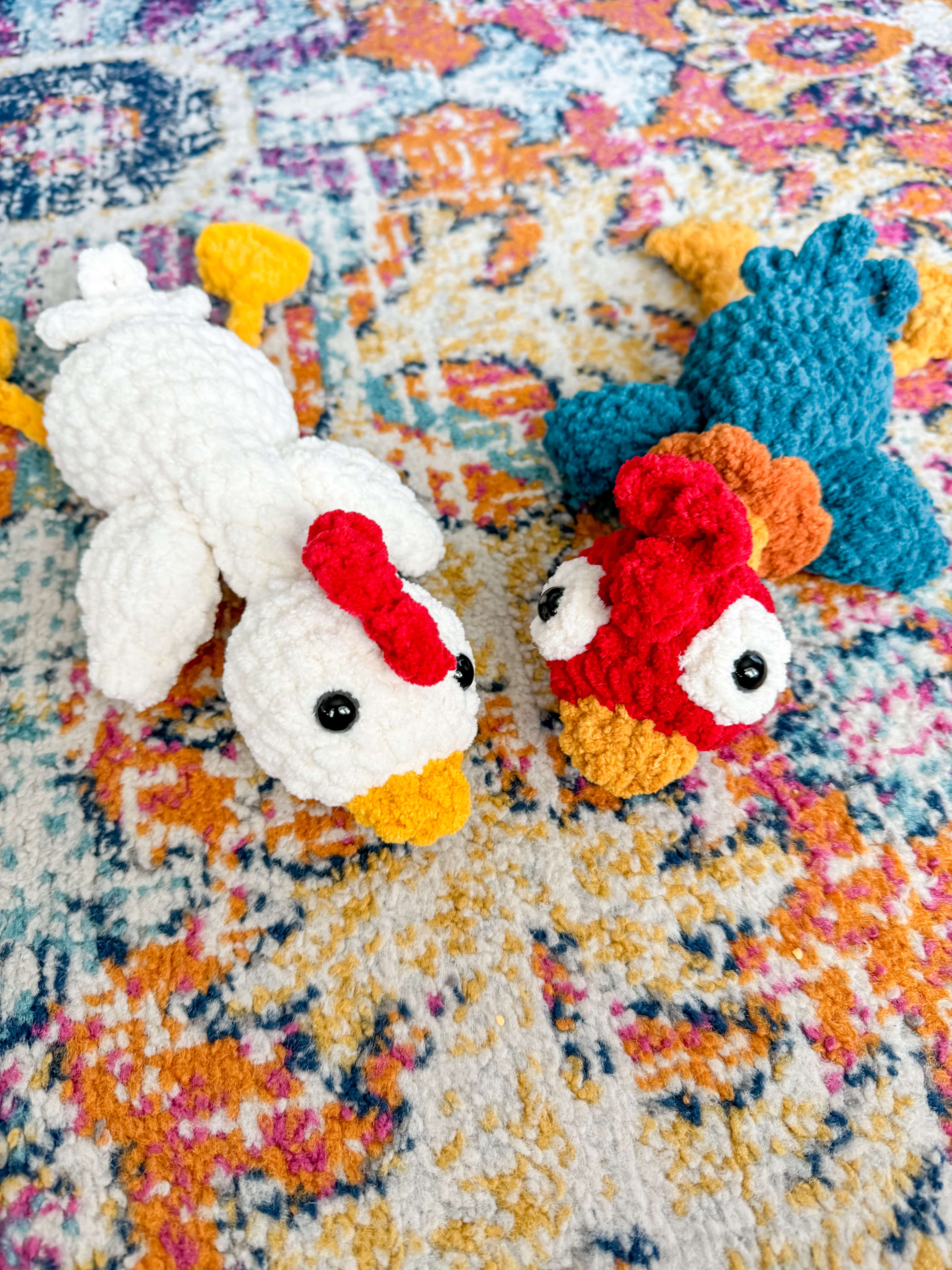 Silly Chicken Crochet Pattern-Low Sew Amigurumi Pattern